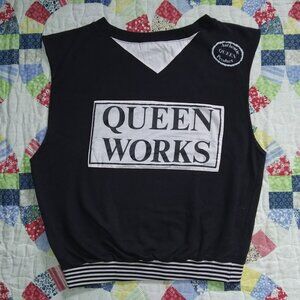 Vintage Rare Queen Band The Works 1984 Sleeveless Sweater Promo Small T-shirt
